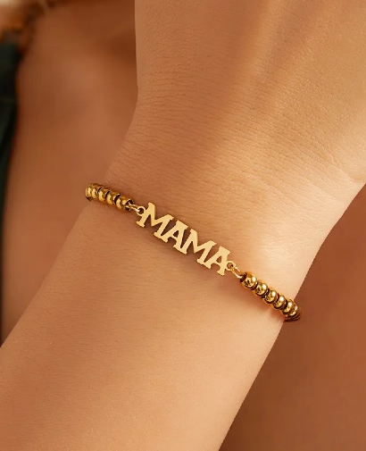 Casual Simple Style Letter  Stainless Steel Bracelet. 316L anti tarnish jewellery