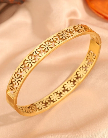  Daisy Stainless Steel Bracelet Bangle 316L anti tarnish jewellery