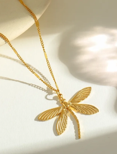   Dragonfly Pendant Necklace 316L anti tarnish jewellery
