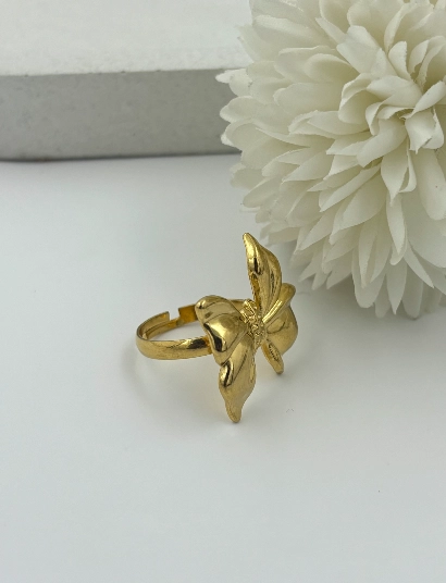 Stainless Steel Bow Ring  316L anti tarnish jewellery